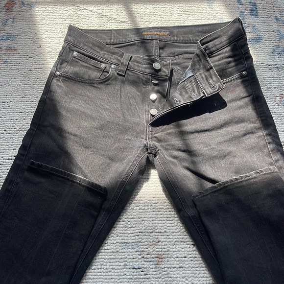 Nudie jeans in a black, washed out denim - Picture 4 of 4